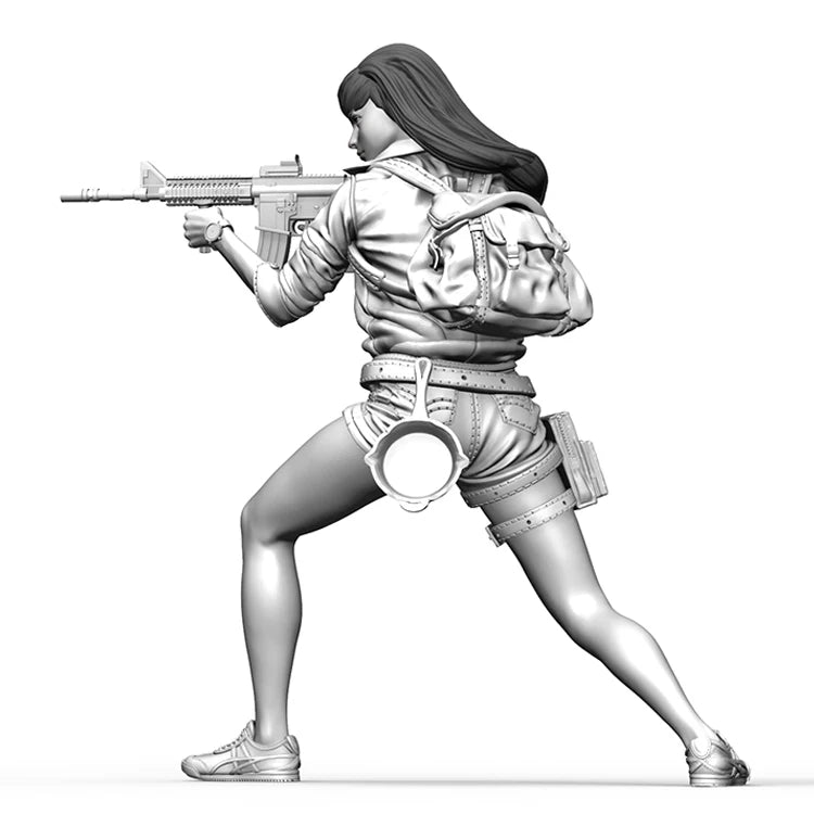 1/35 Modern Tactical Commando in Ready Stance, Resin Model Figure Kit, Unassembled and Unpainted
