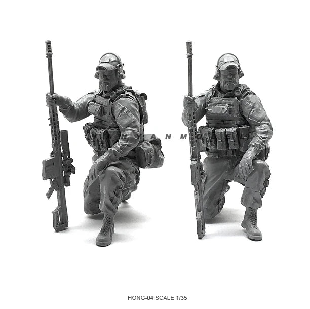 1/35 Modern US Military Soldiers, 4 Figures, Resin Model Figure Kit, Unassembled and Unpainted