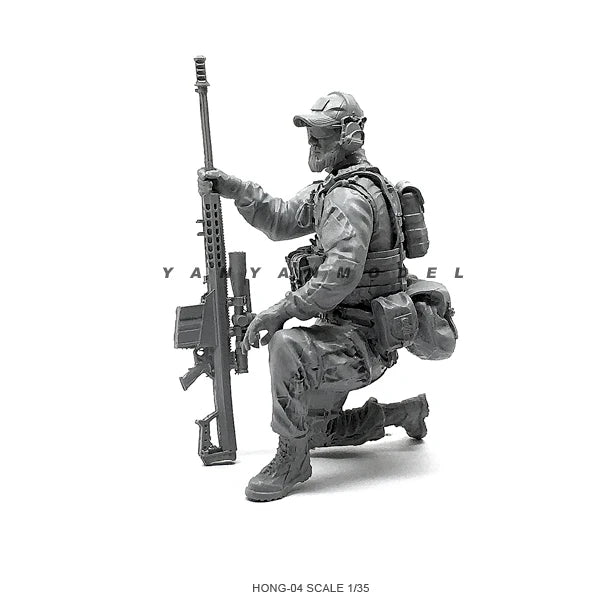 1/35 Modern US Military Soldiers, 4 Figures, Resin Model Figure Kit, Unassembled and Unpainted