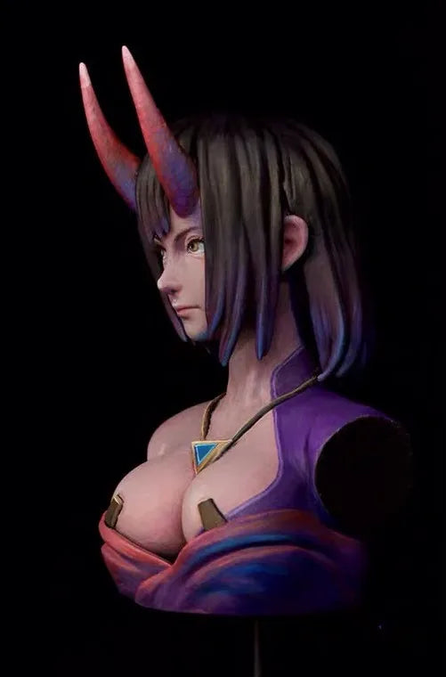 70mm Fantasy Demon Female, Resin Model Bust Kit, Unassembled and Unpainted