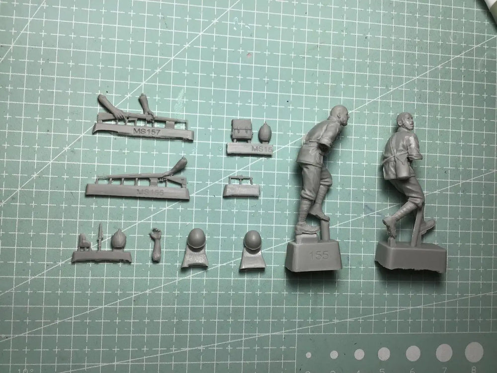 1/35 WWI Infantry Soldiers Combat Set, 10 Figures, Resin Model Figure Kit, Unassembled and Unpainted