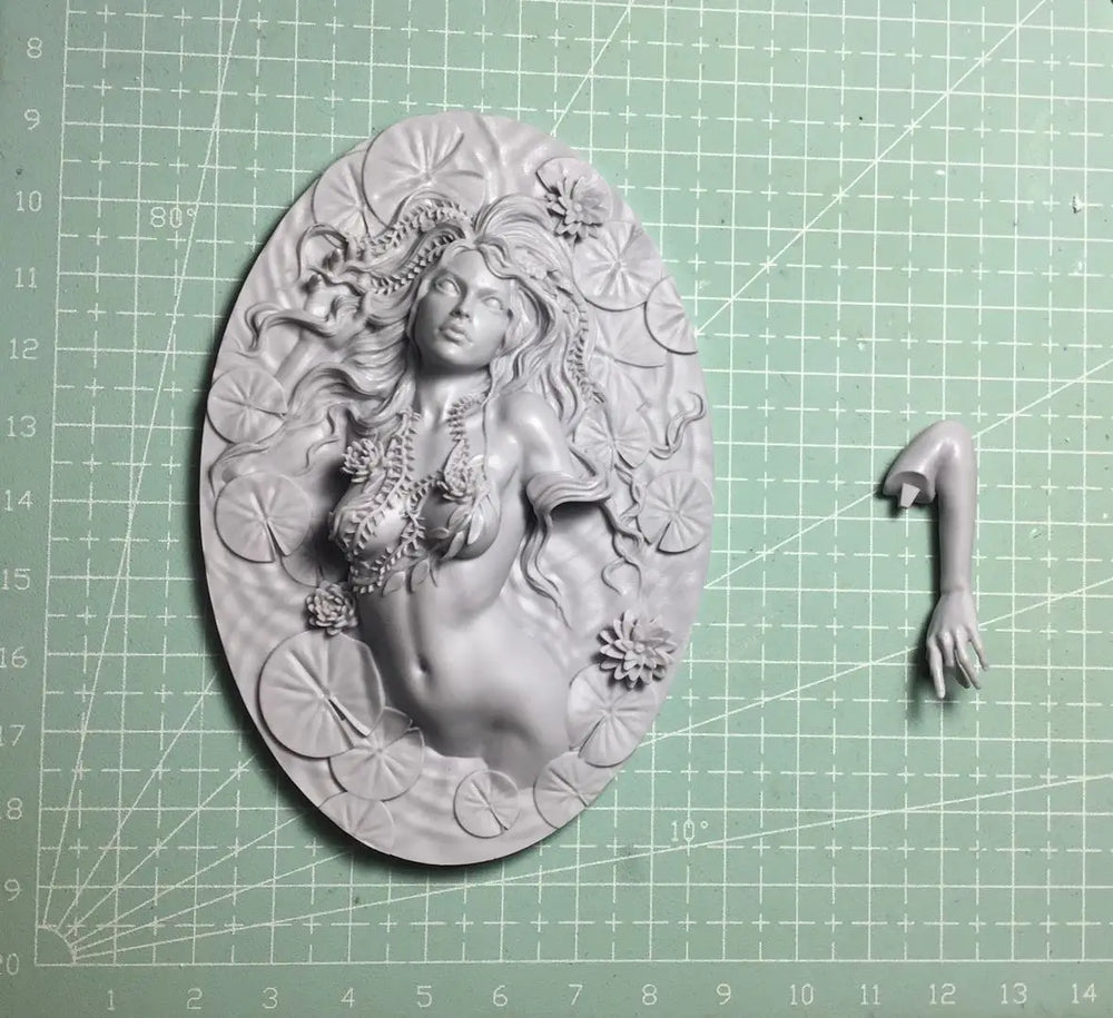 100mm Female Forest Nymph, Resin Model Bust Kit, Unassembled and Unpainted
