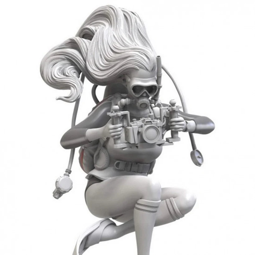 1/24 Modern Scuba Diver, Resin Model Figure Kit, Unassembled and Unpainted