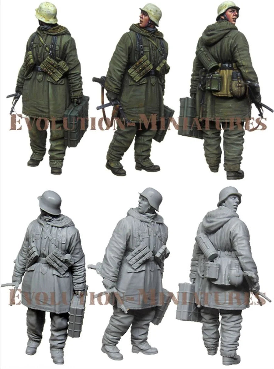 1/35 WWI British Infantry Standing with Rifles, Resin Model Figure Kit, Unassembled and Unpainted