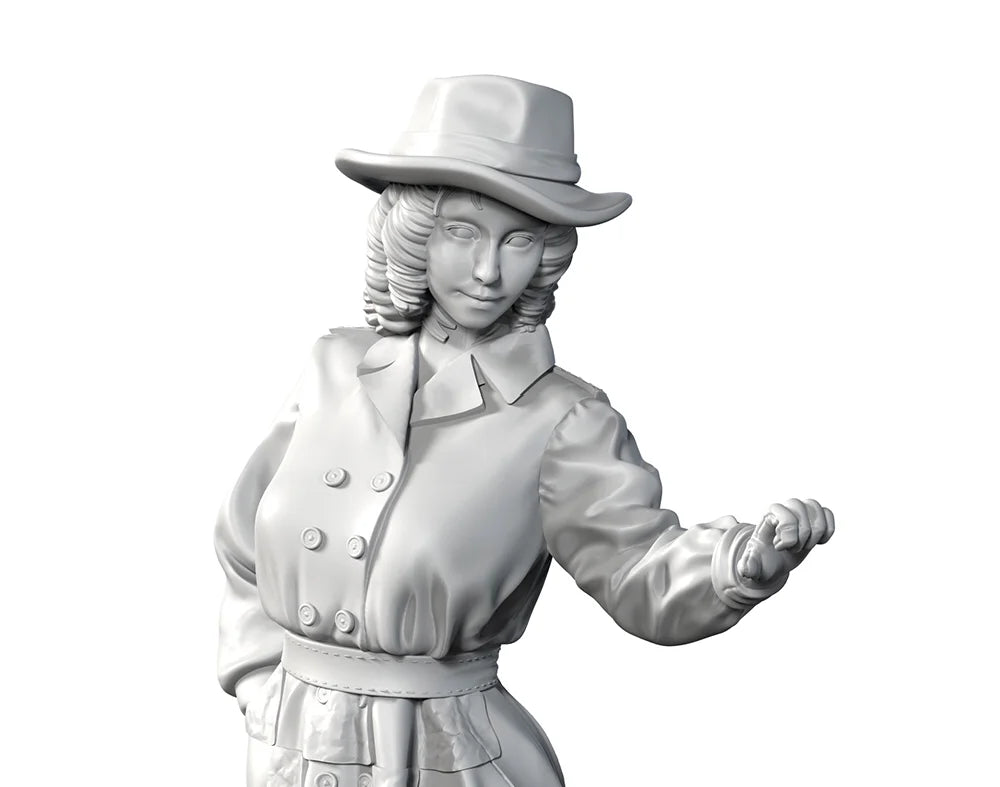 1/35 WWII US Female Officer Directing, Resin Model Figure Kit, Unassembled and Unpainted
