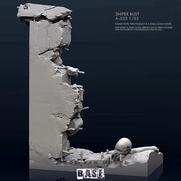 1/35 Modern Rubble Platform, Resin Model Terrain Kit, Unpainted