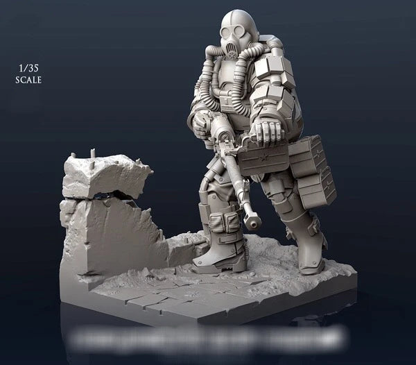 1/35 Modern Sci-Fi Tactical Operator, Resin Model Figure Kit, Unassembled and Unpainted
