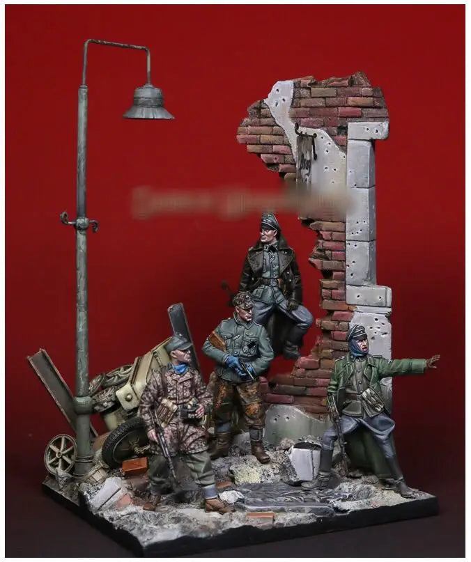 1/35 WWI Soldiers Entrenched, 6 Figures, Resin Model Diorama Kit, Unassembled and Unpainted
