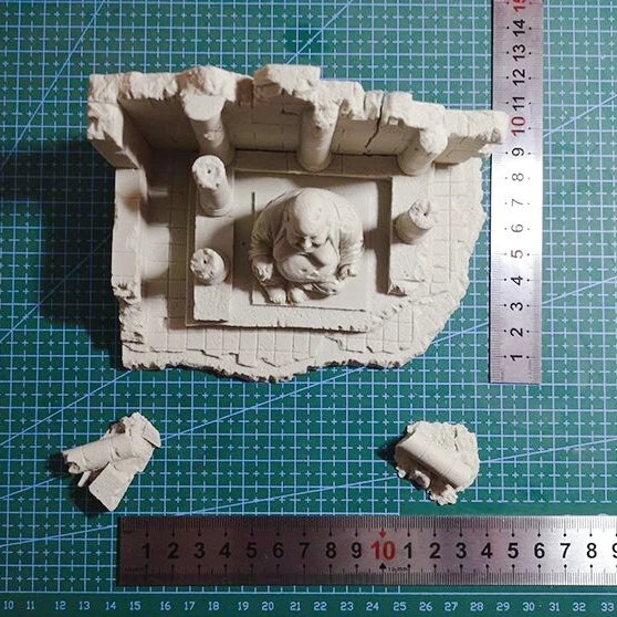 Buddhist Temple with Pagoda and Buddha, Resin Model Diorama Kit, Mythology Theme, Unassembled and Unpainted