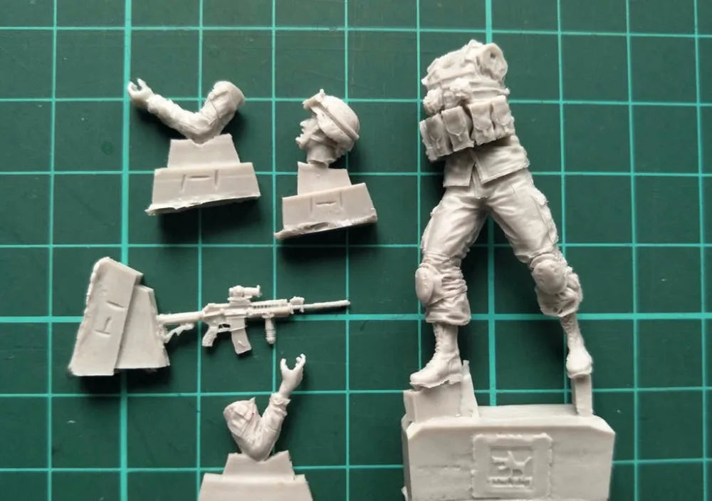 1/35 WWII US Soldiers Combat Squad, 6 Figures, Resin Model Figure Kit, Unassembled and Unpainted