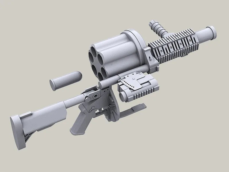 1/35 Modern M32 Multiple Grenade Launcher & Trijicon RX01, Resin Model Accessory Kit, Unpainted