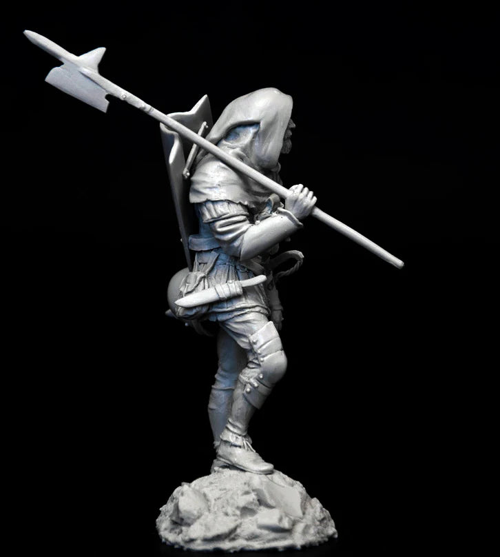 1/24 Medieval German Mercenary 15th Century, Resin Model Figure Kit, Unassembled and Unpainted