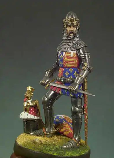 54mm Medieval British Black Prince, Resin Model Figure Kit, Unassembled and Unpainted
