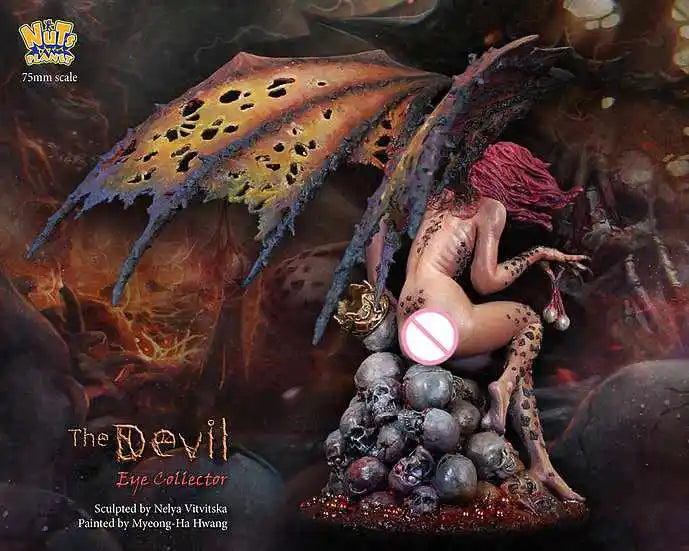 Horned Devil Woman, Resin Model Figure Kit, Fantasy Theme, Unassembled and Unpainted