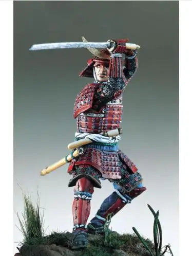 1/32 Medieval Japanese Samurai Warrior, Resin Model Figure Kit, Unassembled and Unpainted