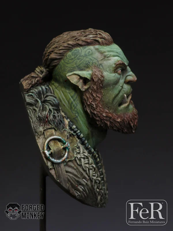 1/12 Norse Orc Hero Warrior, Resin Model Bust Kit, Fantasy Theme, Unassembled and Unpainted
