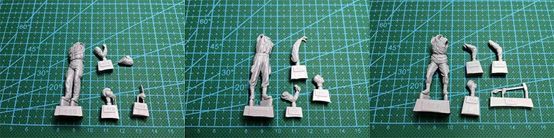 1/35 Modern Russian Tank Crew with Prone Combat Soldier, 3 Figures, Resin Model Figure Kit, Unassembled and Unpainted
