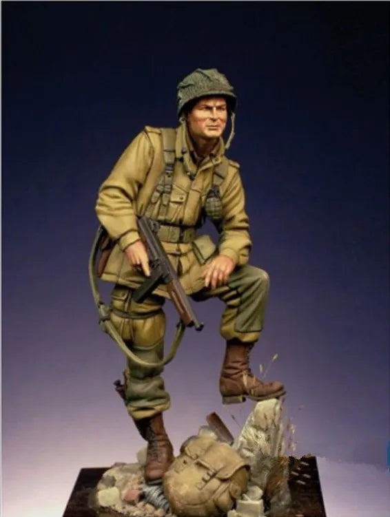 1/24 WWII Allied Soldier, Resin Model Figure Kit, Unassembled and Unpainted