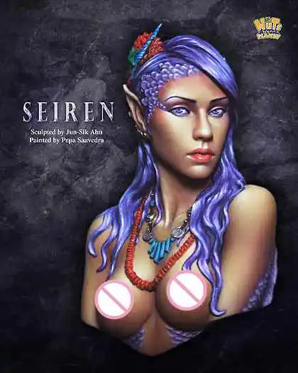 1/10 Fantasy Seiren, Resin Model Bust Kit, Unassembled and Unpainted