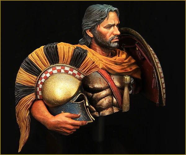 1/10 Ancient Roman Commander with Winged Shield, Resin Model Bust Kit, Unassembled and Unpainted