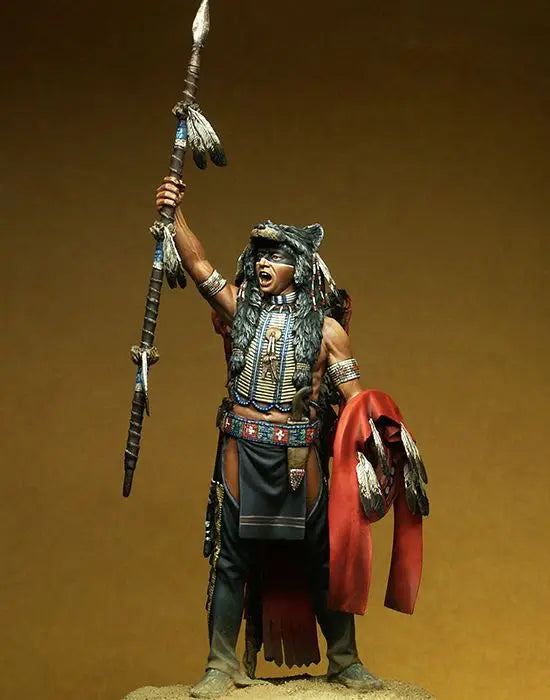 90mm Tribal Warrior, Resin Model Figure Kit, Fantasy Theme, Unassembled and Unpainted