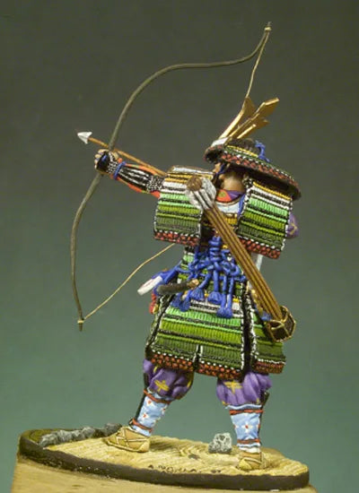 54mm Medieval Samurai Archer, Resin Model Figure Kit, Unassembled and Unpainted