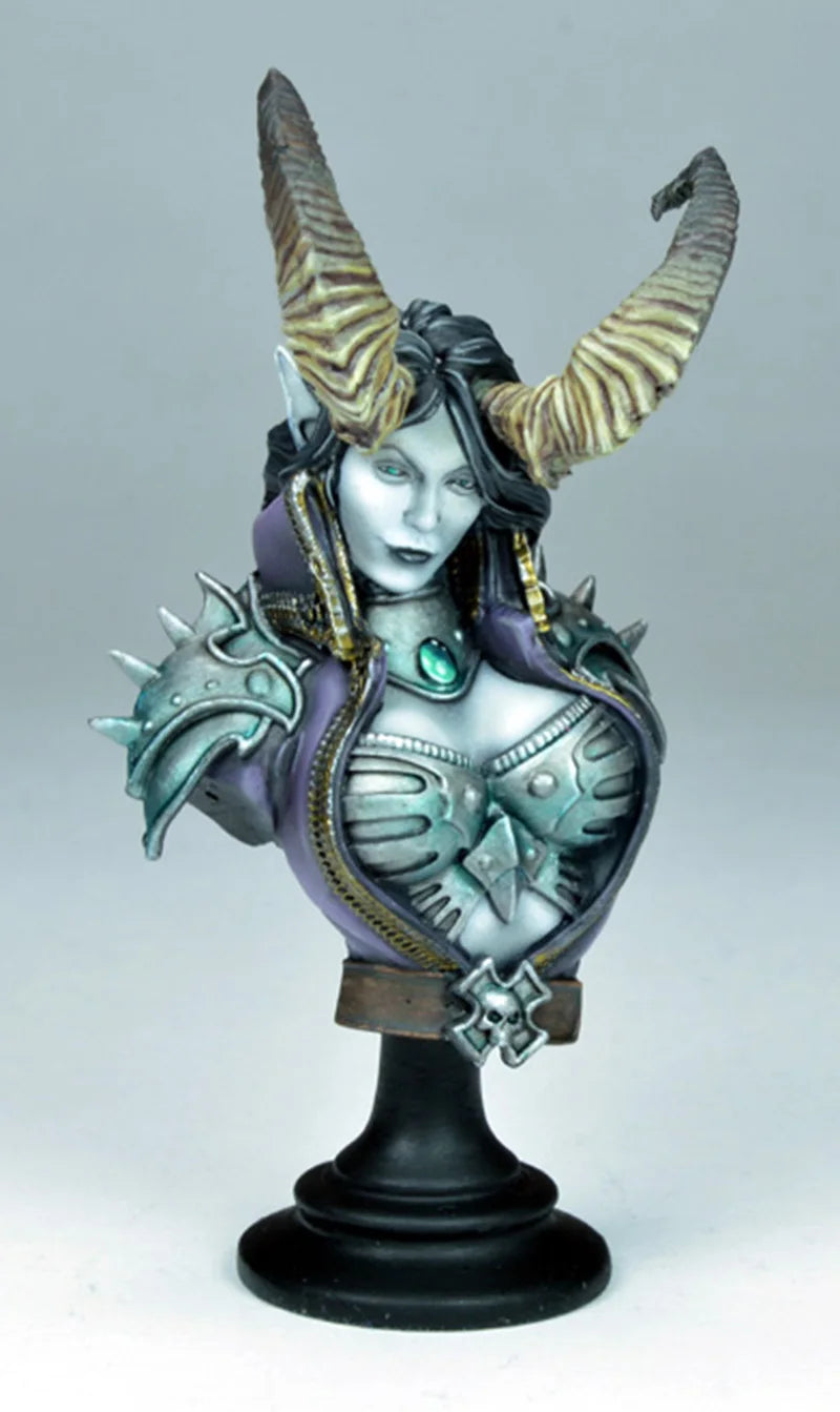 1/12 Female Fantasy Daemon Queen, Resin Model Bust Kit, Fantasy Theme, Unassembled and Unpainted