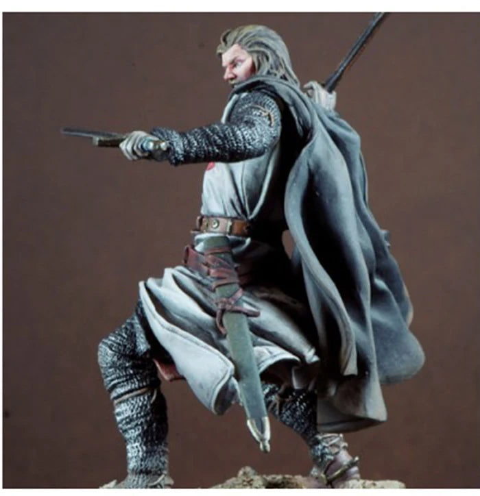 1/24 Medieval Warrior Knight, Resin Model Figure Kit, Unassembled and Unpainted
