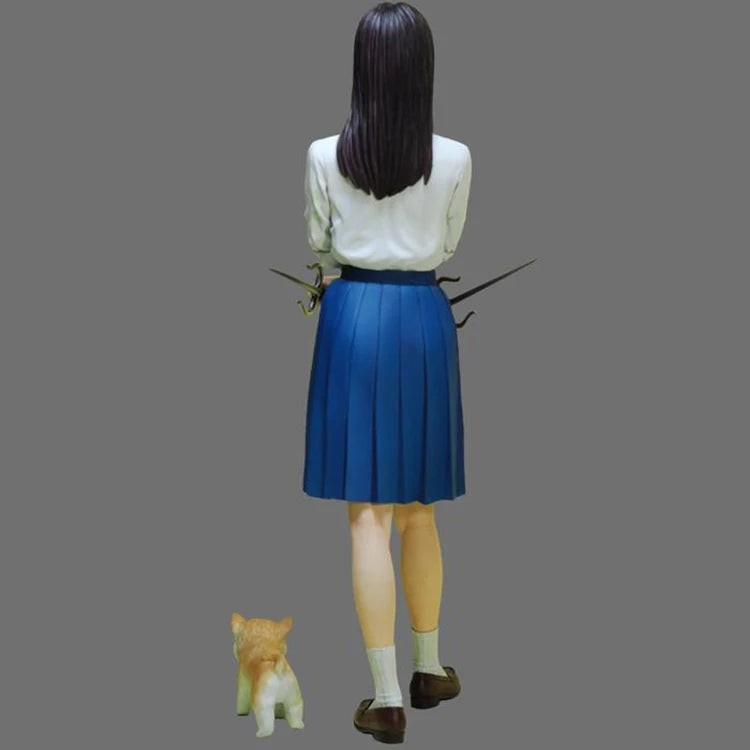 1/8 Schoolgirl with Sword, Resin Model Figure Kit, Anime Theme, Unassembled and Unpainted