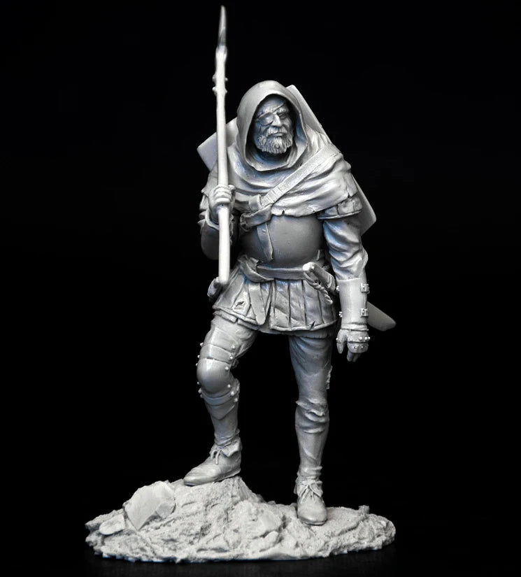 1/24 Medieval German Mercenary 15th Century, Resin Model Figure Kit, Unassembled and Unpainted
