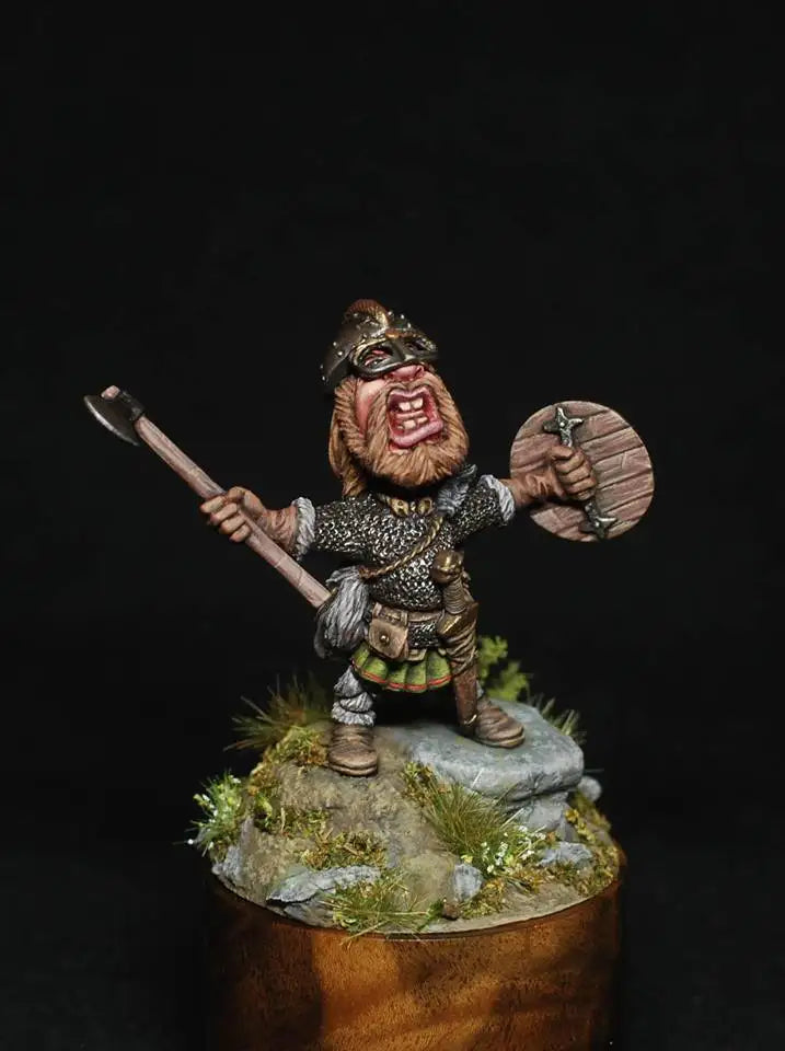 40mm Dwarf Warrior, Resin Model Figure Kit, Fantasy Theme, Unassembled and Unpainted