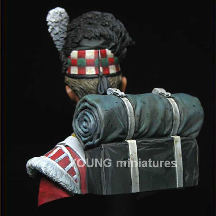 1/10 Napoleonic 92nd Gordon Highlanders, Resin Model Bust Kit, Unassembled and Unpainted