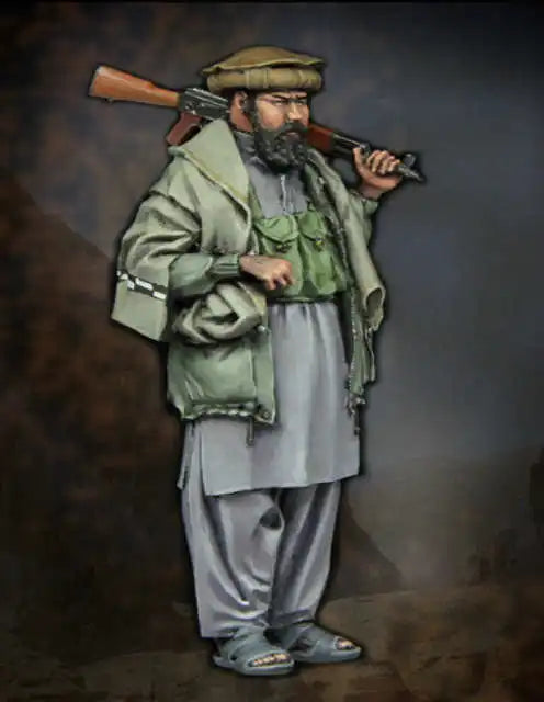1/35 Modern Afghan Fighter with RPG, Resin Model Figure Kit, Unassembled and Unpainted