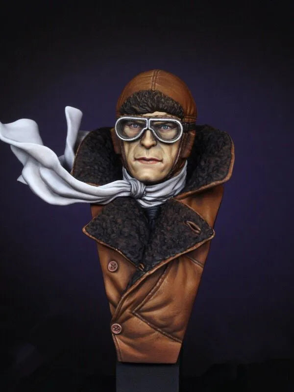 1/12 WWI Aviator, Resin Model Bust Kit, Unassembled and Unpainted