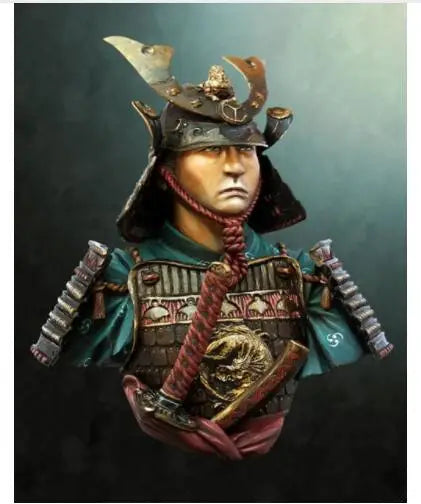 1/10 Medieval Teutonic Knight Commander with Crested Helm, Resin Model Bust Kit, Unassembled and Unpainted