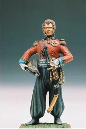 54mm Napoleonic French Officer, Resin Model Figure Kit, Unassembled and Unpainted