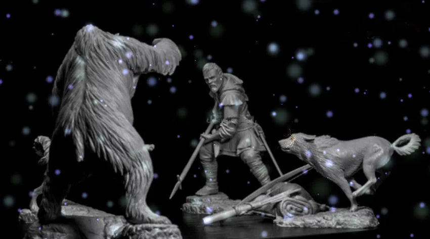 1/24 Werewolves & Beasts, 7 Figures, Resin Model Figure Kit, Fantasy Theme, Unassembled and Unpainted