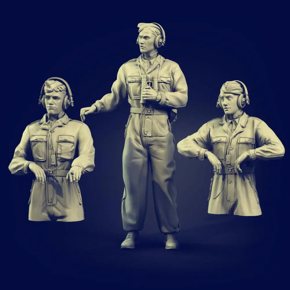 1/35 WWII Soviet Female Officers in Dress Uniform, 3 Figures, Resin Model Figure Kit, Unassembled and Unpainted