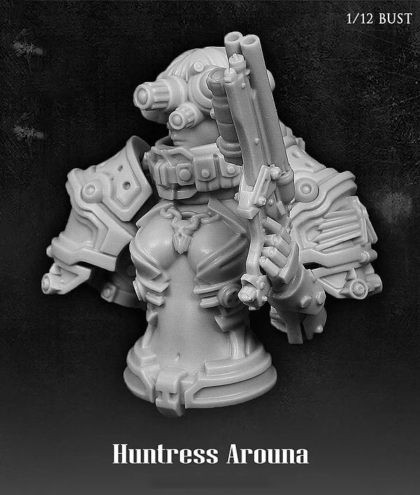 1/12 Huntress Aroona, Resin Model Bust Kit, Sci-Fi Theme, Unassembled and Unpainted