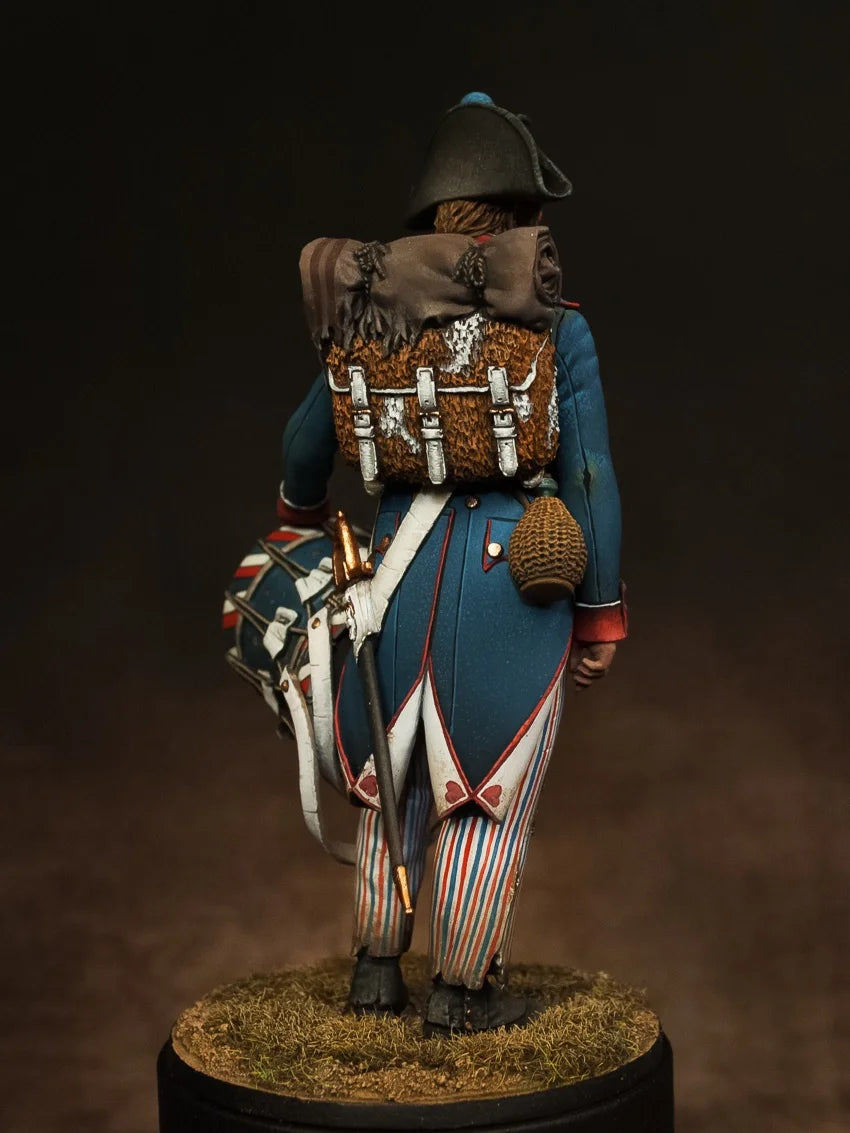 1/24 Napoleonic French Imperial Drummer, Resin Model Figure Kit, Unassembled and Unpainted
