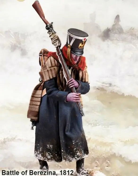 1/24 Napoleonic French Infantryman, Resin Model Figure Kit, Unassembled and Unpainted