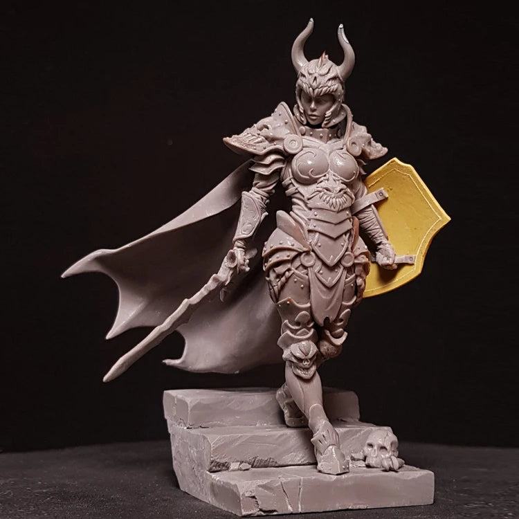 1/24 Demonic Death Knight Warrior, Resin Model Figure Kit, Fantasy Theme, Unassembled and Unpainted