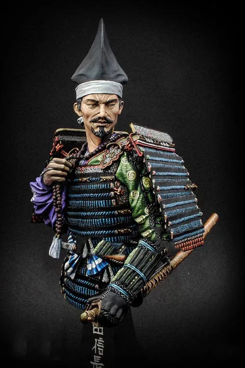 1/10 Medieval Samurai, Resin Model Bust Kit, Unassembled and Unpainted