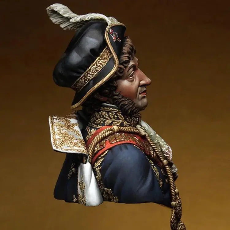 1/9 Napoleonic French Imperial Marshal with Bicorne and Plume, Resin Model Bust Kit, Unassembled and Unpainted