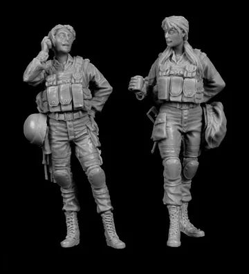 1/35 Modern Israeli Defense Forces, 2 Figures, Resin Model Figure Kit, Unassembled and Unpainted