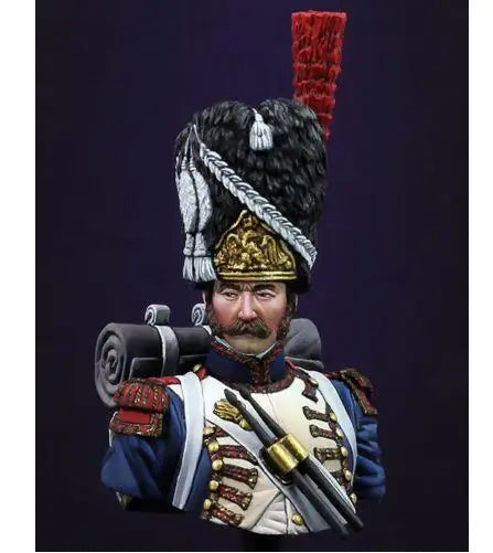 1/20 Napoleonic French Drummer, Resin Model Bust Kit, Unassembled and Unpainted
