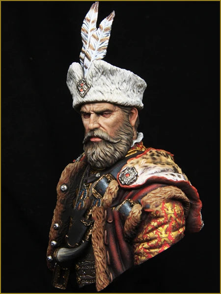 1/10 Medieval Polish Hussar General, Resin Model Bust Kit, Unassembled and Unpainted