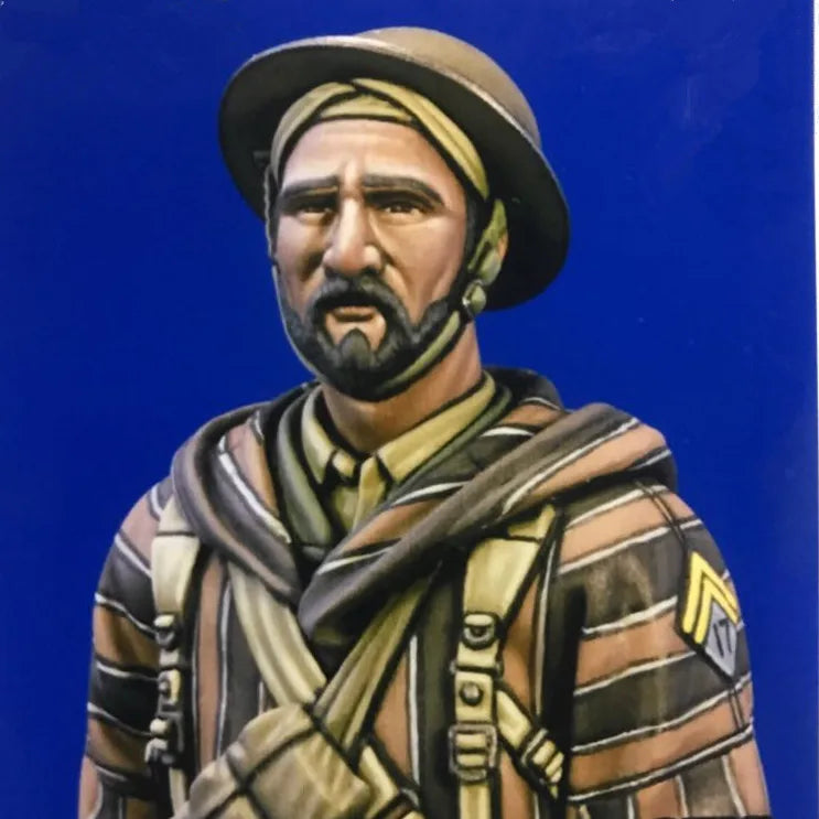 1/16 Ottoman Military Commander, Resin Model Bust Kit, Military Theme, Unassembled and Unpainted