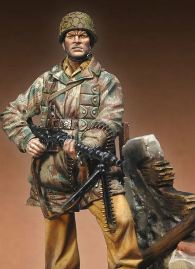 1/18 WWII German Fallschirmjäger, Resin Model Figure Kit, Unassembled and Unpainted