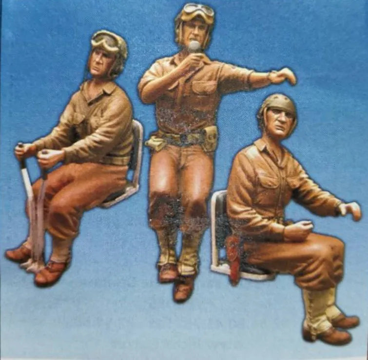 1/35 Contemporary Male, 3 Figures, Resin Model Figure Kit, Historical Theme, Unassembled and Unpainted
